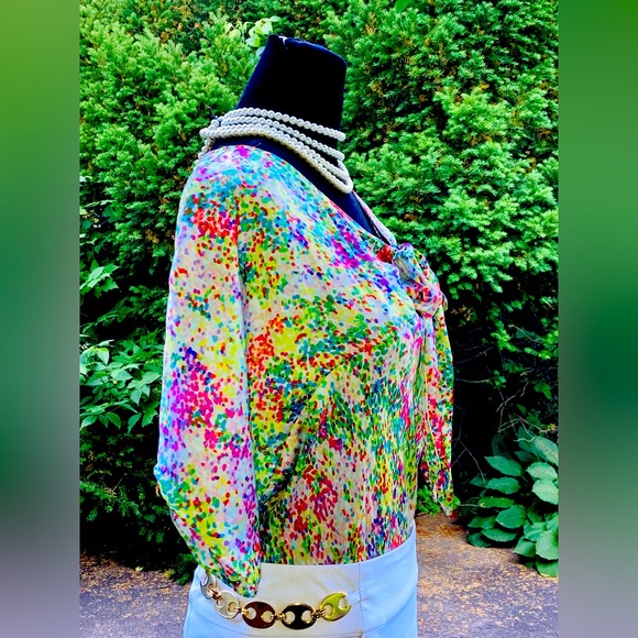 Spense short sleeves tie bow blouse - Picture 3 of 5